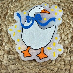 Gooose with bow car freshie scent Baja cactus air freshener RTS